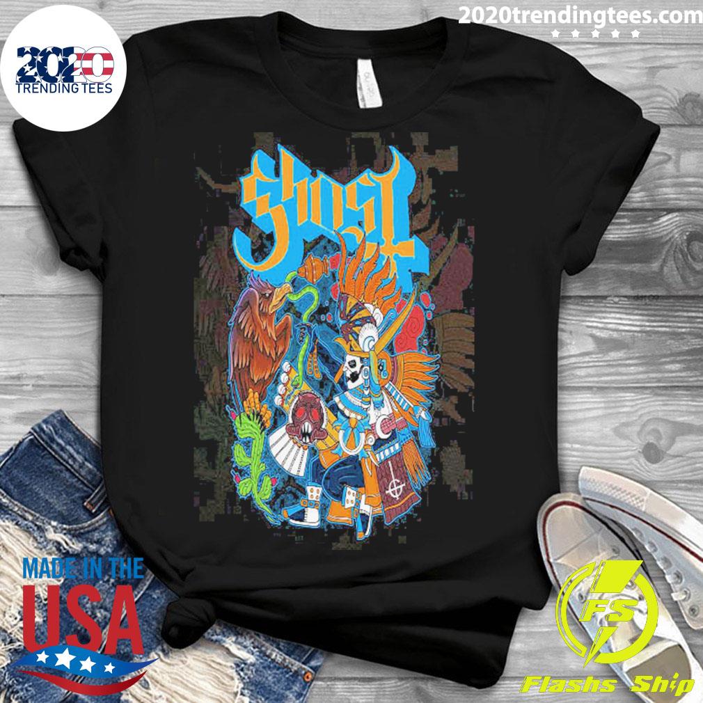 Official the Band Ghost Mexico City Ritual 18 - Adult & Kids T-Shirts, Sweatshirts & Hoodies apparel design preview 3