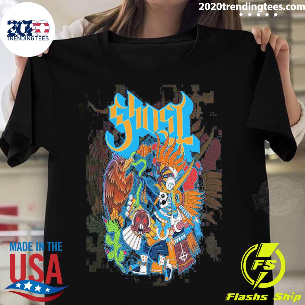 Official the Band Ghost Mexico City Ritual 18 - Adult & Kids T-Shirts, Sweatshirts & Hoodies apparel design preview 1