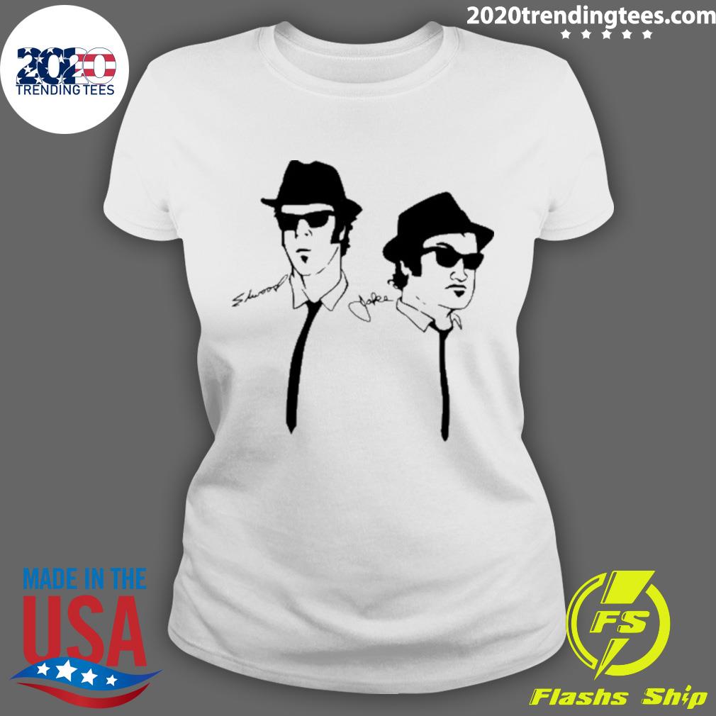 Official the Blues Brothers Silhouette Ringer - Adult & Kids T-Shirts, Sweatshirts & Hoodies apparel design preview 3