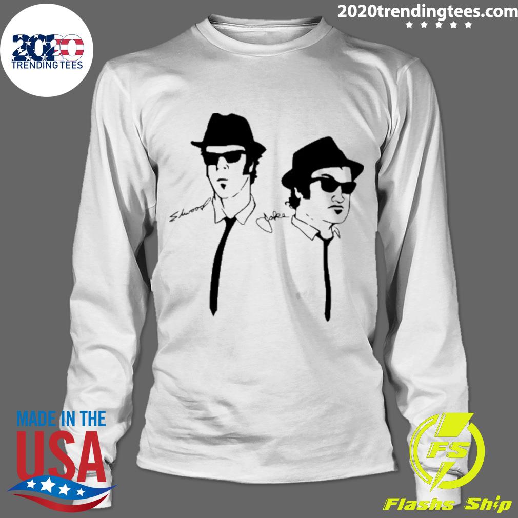 Official the Blues Brothers Silhouette Ringer - Adult & Kids T-Shirts, Sweatshirts & Hoodies apparel design preview 4