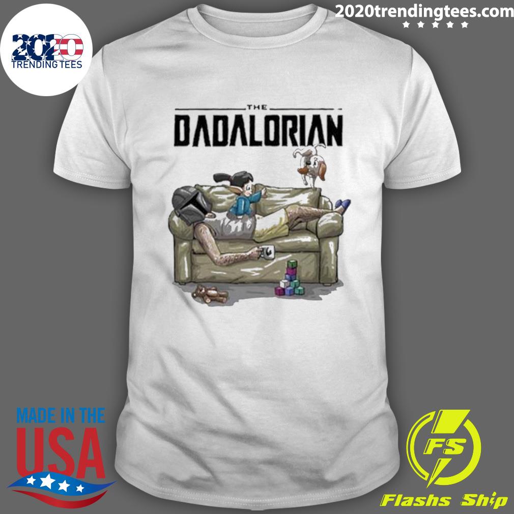 Official the Dadalorian On Couch Star Wars - Adult & Kids T-Shirts, Sweatshirts & Hoodies apparel design preview 1