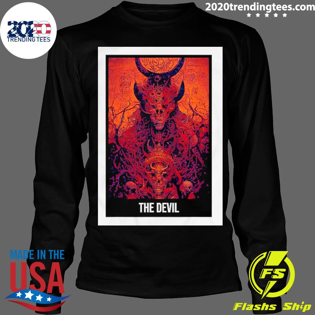 Official the Devil Tarot Card Satanic Goth Occult - Adult & Kids T-Shirts, Sweatshirts & Hoodies apparel design preview 4