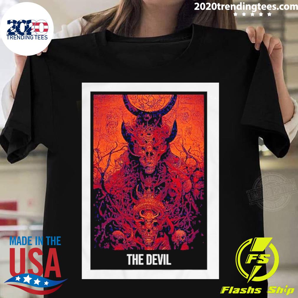 Official the Devil Tarot Card Satanic Goth Occult - Adult & Kids T-Shirts, Sweatshirts & Hoodies apparel design preview 1