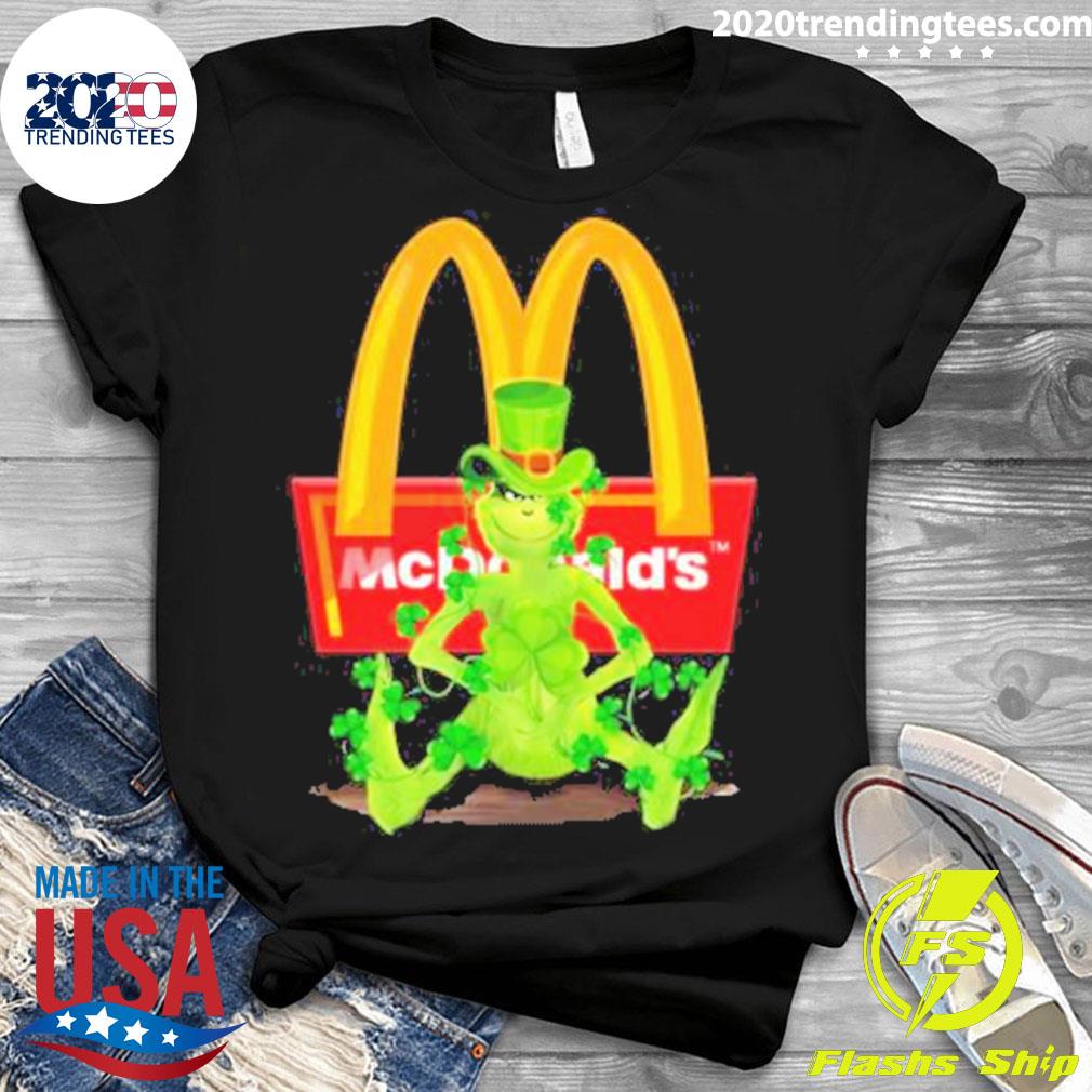 Official the Grinch Mcdonald's St Patrick Day 2023 - Adult & Kids T-Shirts, Sweatshirts & Hoodies apparel design preview 3