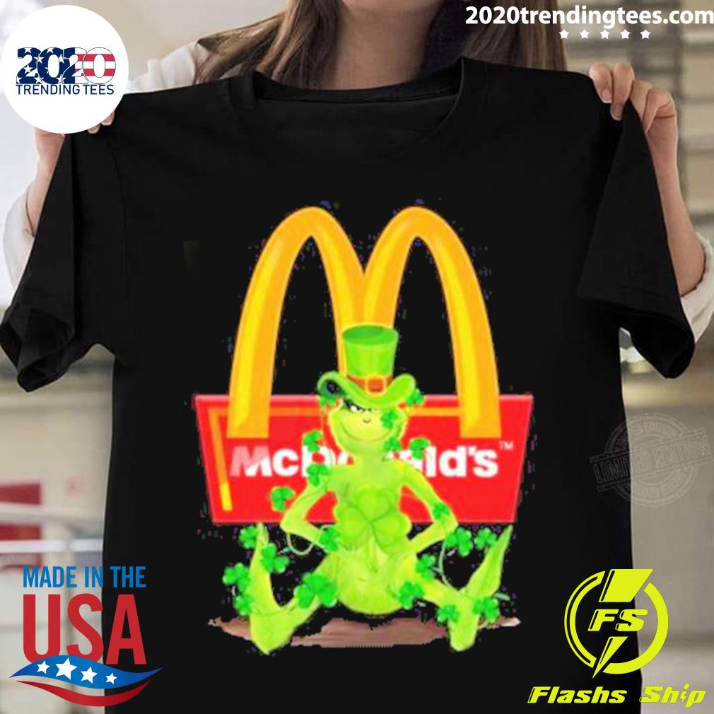 Official the Grinch Mcdonald's St Patrick Day 2023 - Adult & Kids T-Shirts, Sweatshirts & Hoodies apparel design preview 1