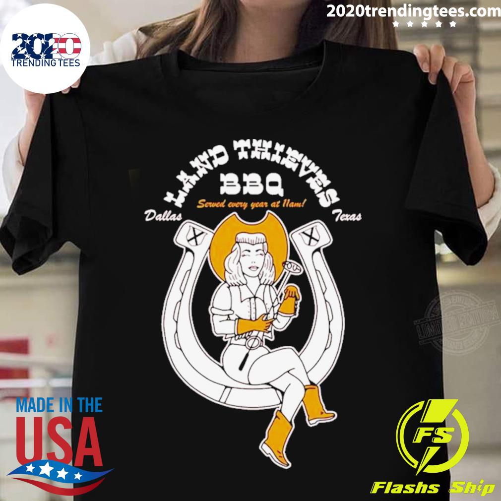 Official the Land Thieves Bbq Dallas Texas - Adult & Kids T-Shirts, Sweatshirts & Hoodies apparel design preview 1