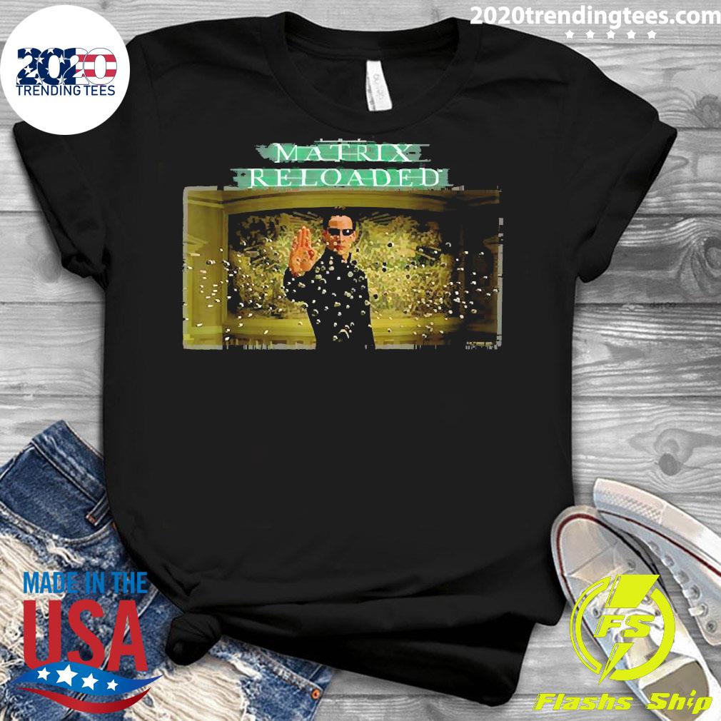Official The Matrix Reloaded Hundreds of Bullets - Adult & Kids T-Shirts, Sweatshirts & Hoodies apparel design preview 3
