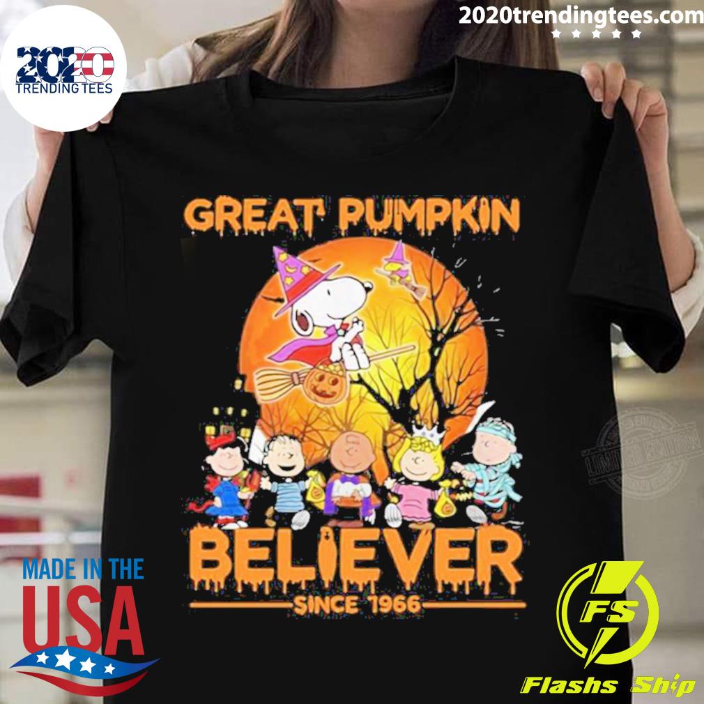 Official the Peanuts Snoopy Great Pumpkin Believer - Adult & Kids T-Shirts, Sweatshirts & Hoodies apparel design preview 1
