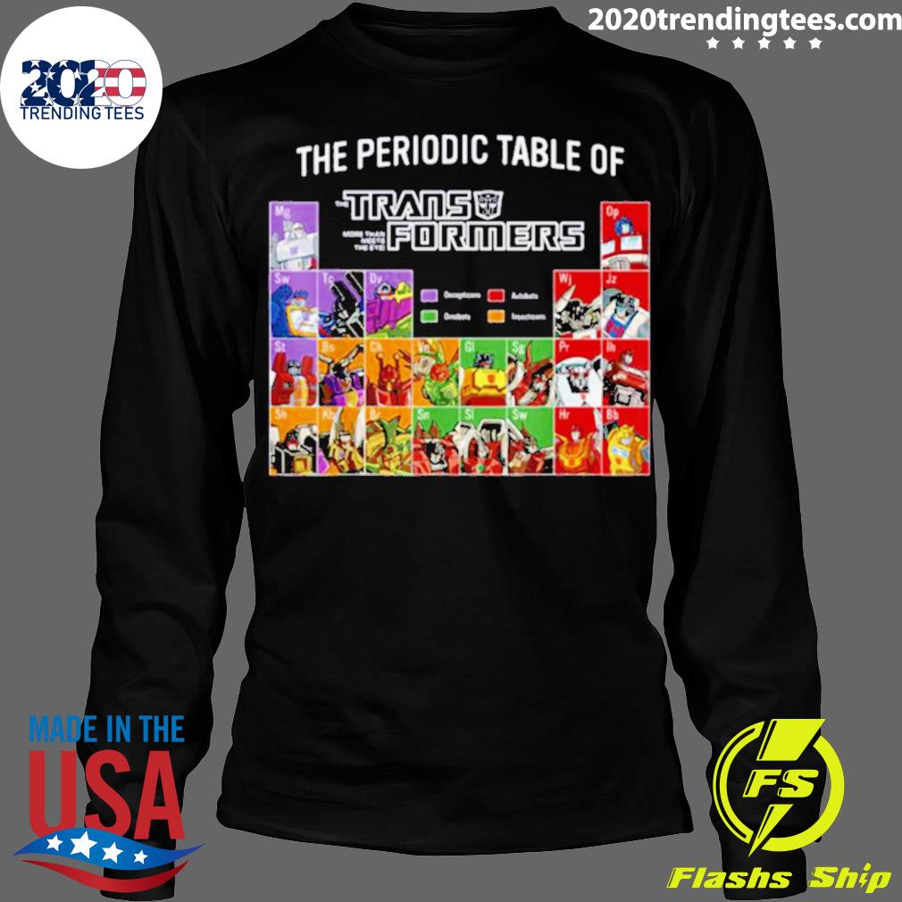 Official the periodic table of transformers - Adult & Kids T-Shirts, Sweatshirts & Hoodies apparel design preview 4