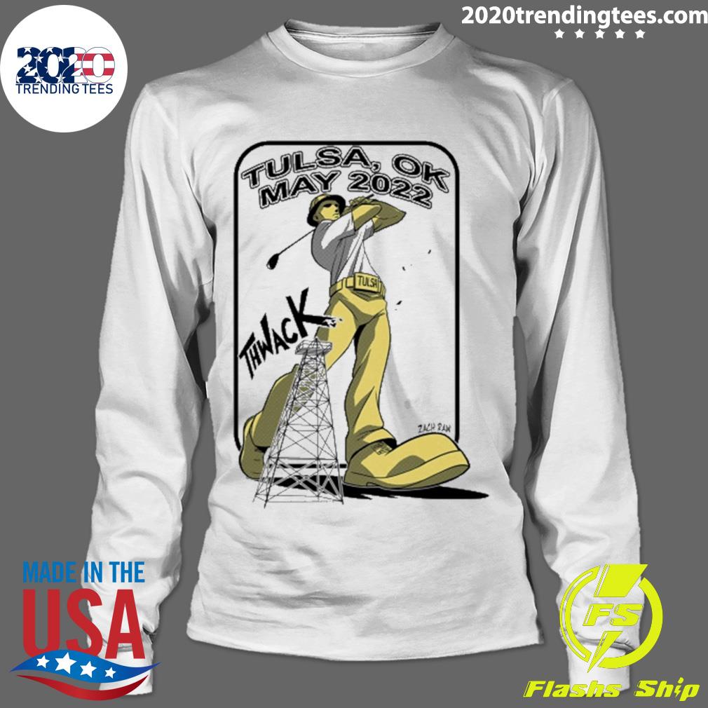 Official the PGA Tulsa Ok May 2022 THWACK Golden - Adult & Kids T-Shirts, Sweatshirts & Hoodies apparel design preview 4