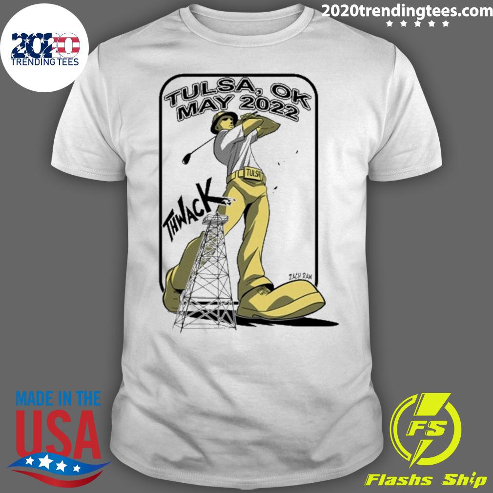 Official the PGA Tulsa Ok May 2022 THWACK Golden - Adult & Kids T-Shirts, Sweatshirts & Hoodies apparel design preview 1