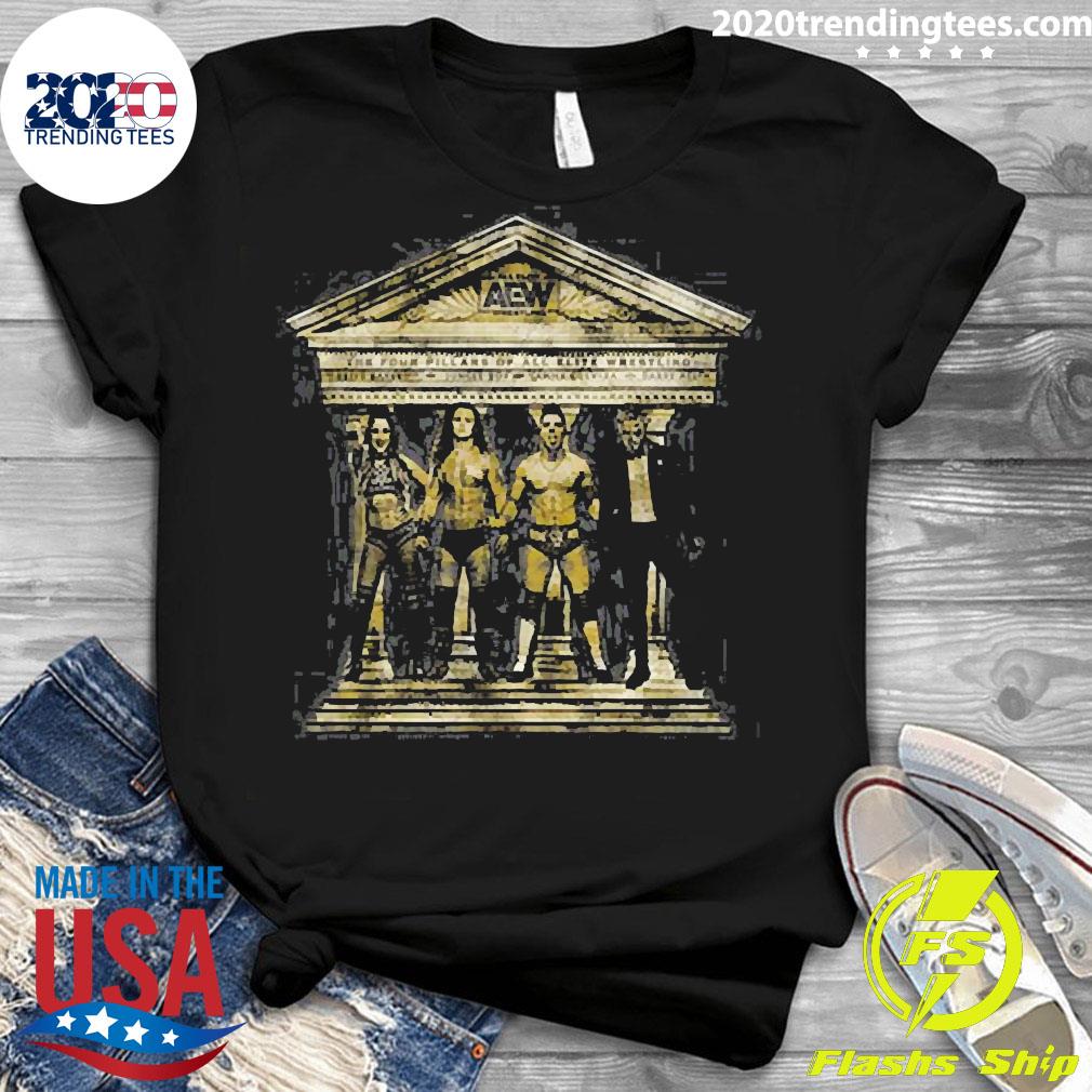 Official The Real 4 Pillars Of Aew - Adult & Kids T-Shirts, Sweatshirts & Hoodies apparel design preview 3