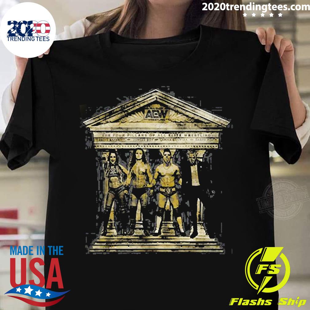 Official The Real 4 Pillars Of Aew - Adult & Kids T-Shirts, Sweatshirts & Hoodies apparel design preview 1