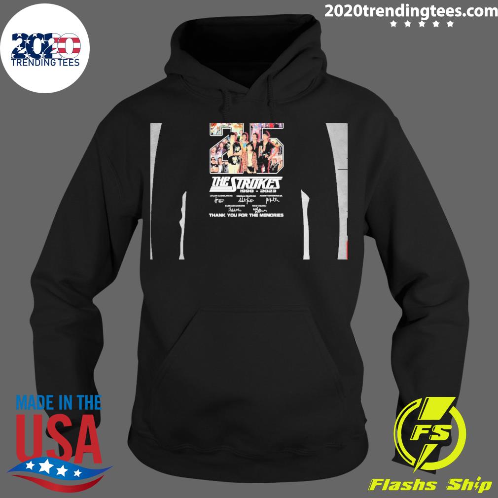Official the Strokes 25 Years 1998-2023 Thank You For - Adult & Kids T-Shirts, Sweatshirts & Hoodies apparel design preview 2
