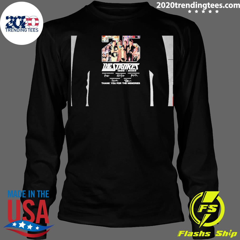 Official the Strokes 25 Years 1998-2023 Thank You For - Adult & Kids T-Shirts, Sweatshirts & Hoodies apparel design preview 4