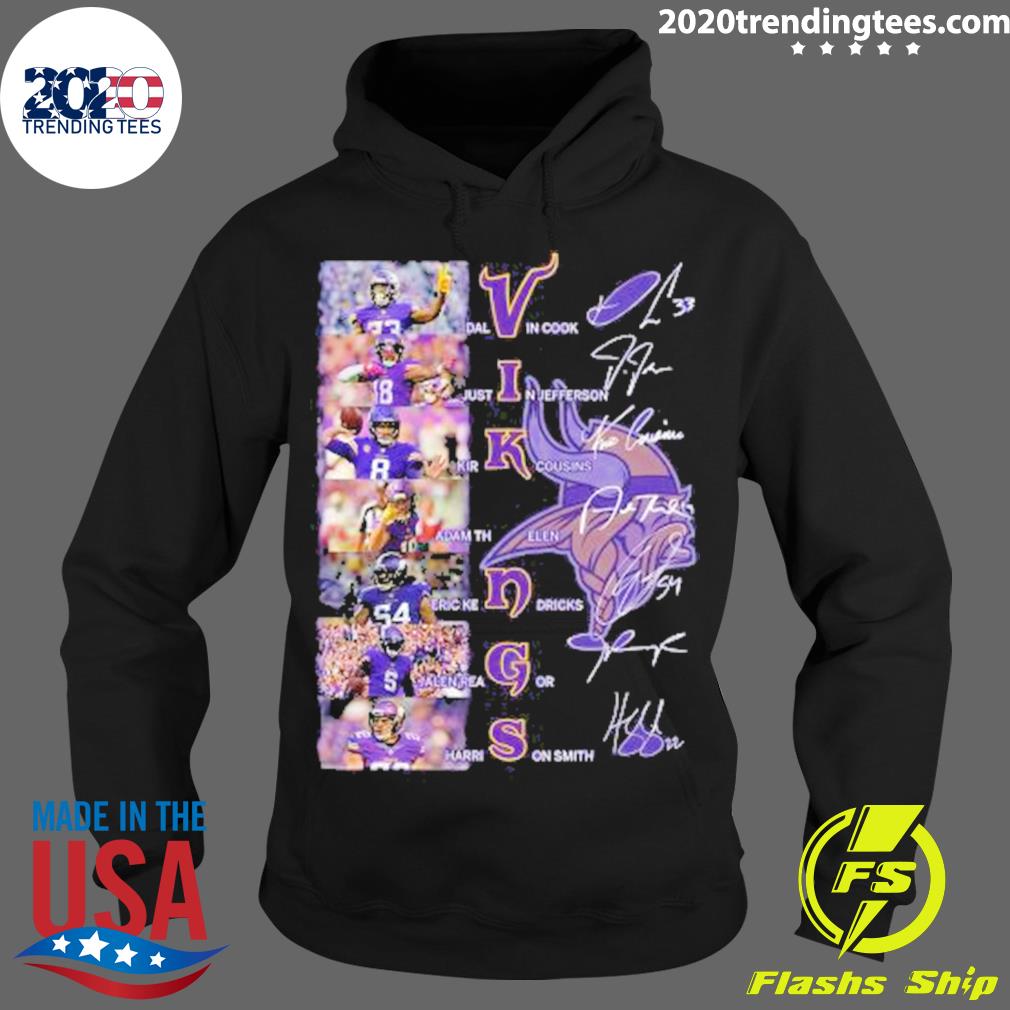 Official the Vikings Dalvin Cook Justin Jefferson And - Adult & Kids T-Shirts, Sweatshirts & Hoodies apparel design preview 2