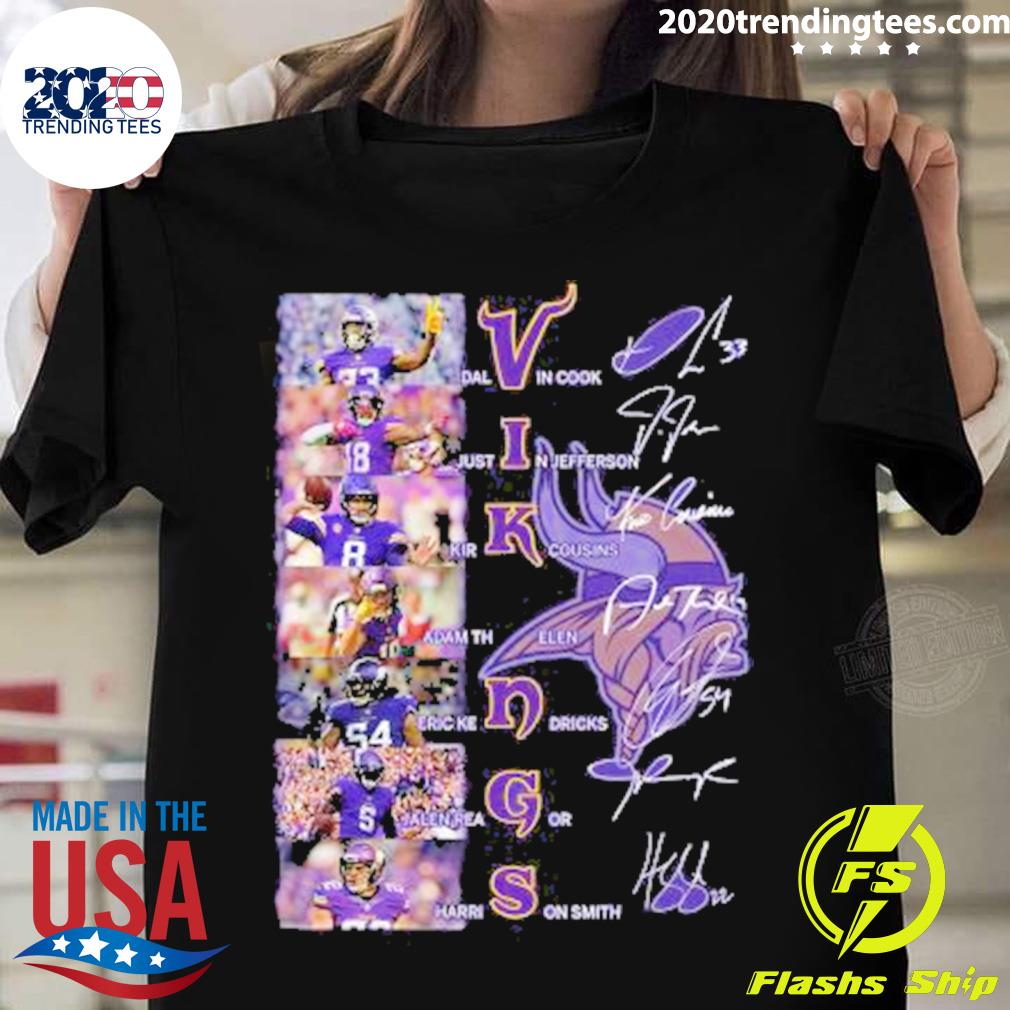 Official the Vikings Dalvin Cook Justin Jefferson And - Adult & Kids T-Shirts, Sweatshirts & Hoodies apparel design preview 1