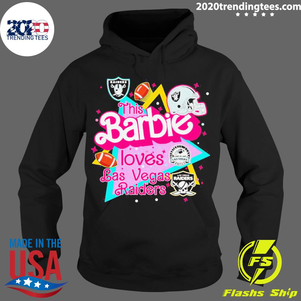 Official this Barbie Loves Las Vegas Raiders - Adult & Kids T-Shirts, Sweatshirts & Hoodies apparel design preview 2