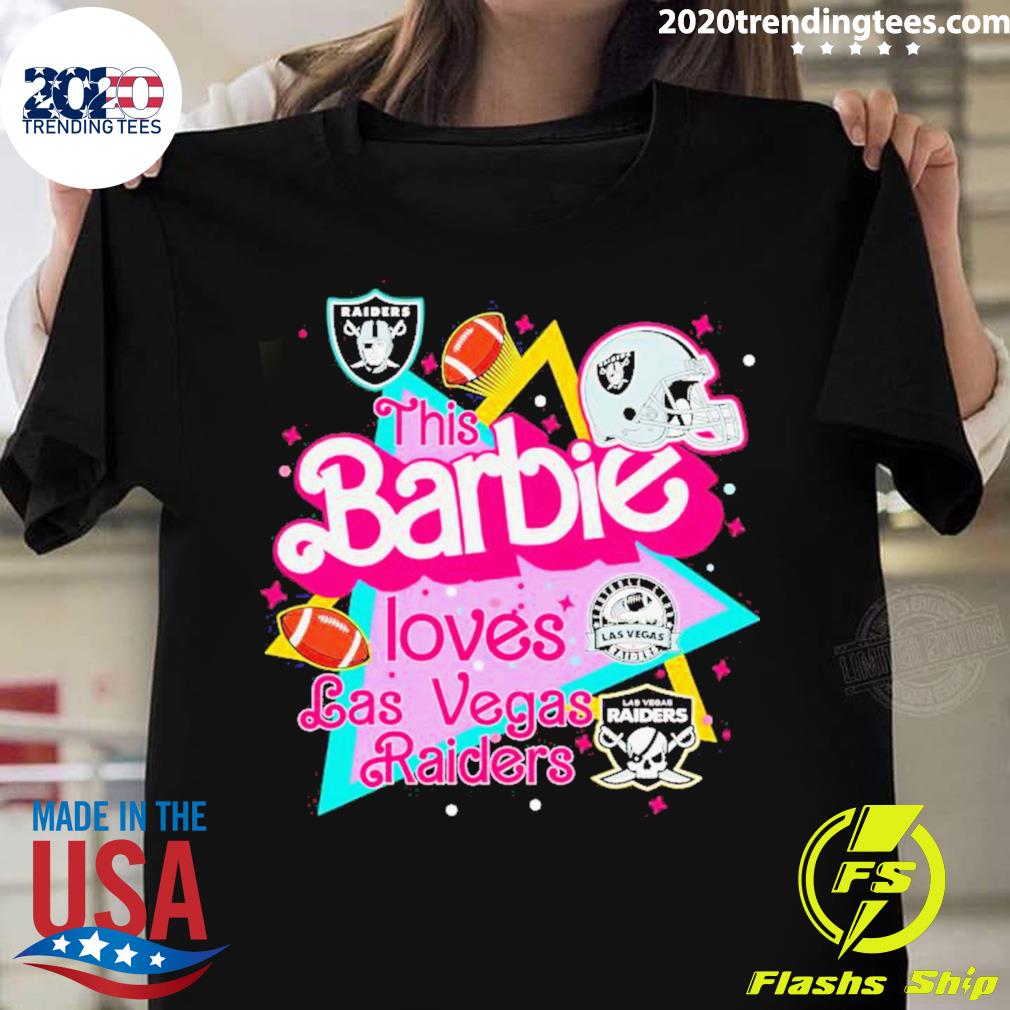 Official this Barbie Loves Las Vegas Raiders - Adult & Kids T-Shirts, Sweatshirts & Hoodies apparel design preview 1