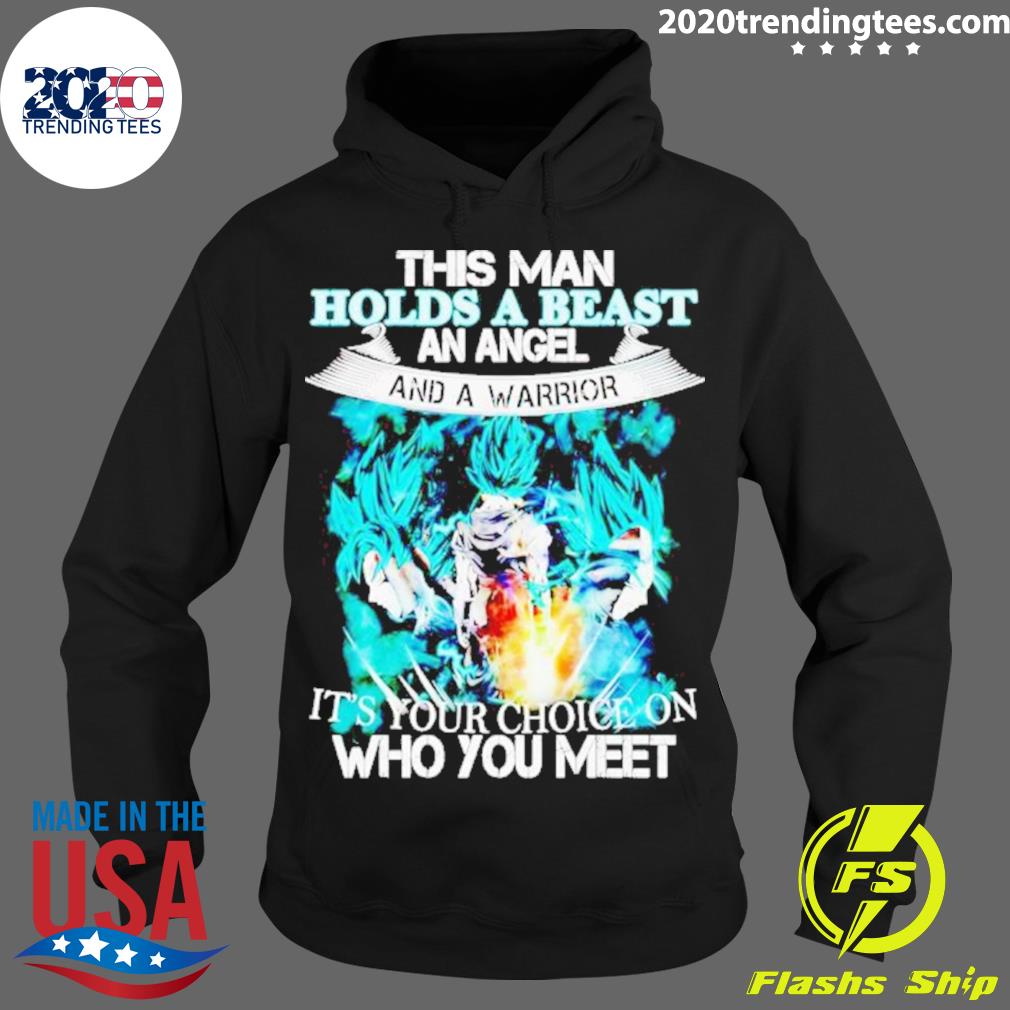 Official this Man Holds A Beast An Angel And Warrior - Adult & Kids T-Shirts, Sweatshirts & Hoodies apparel design preview 2