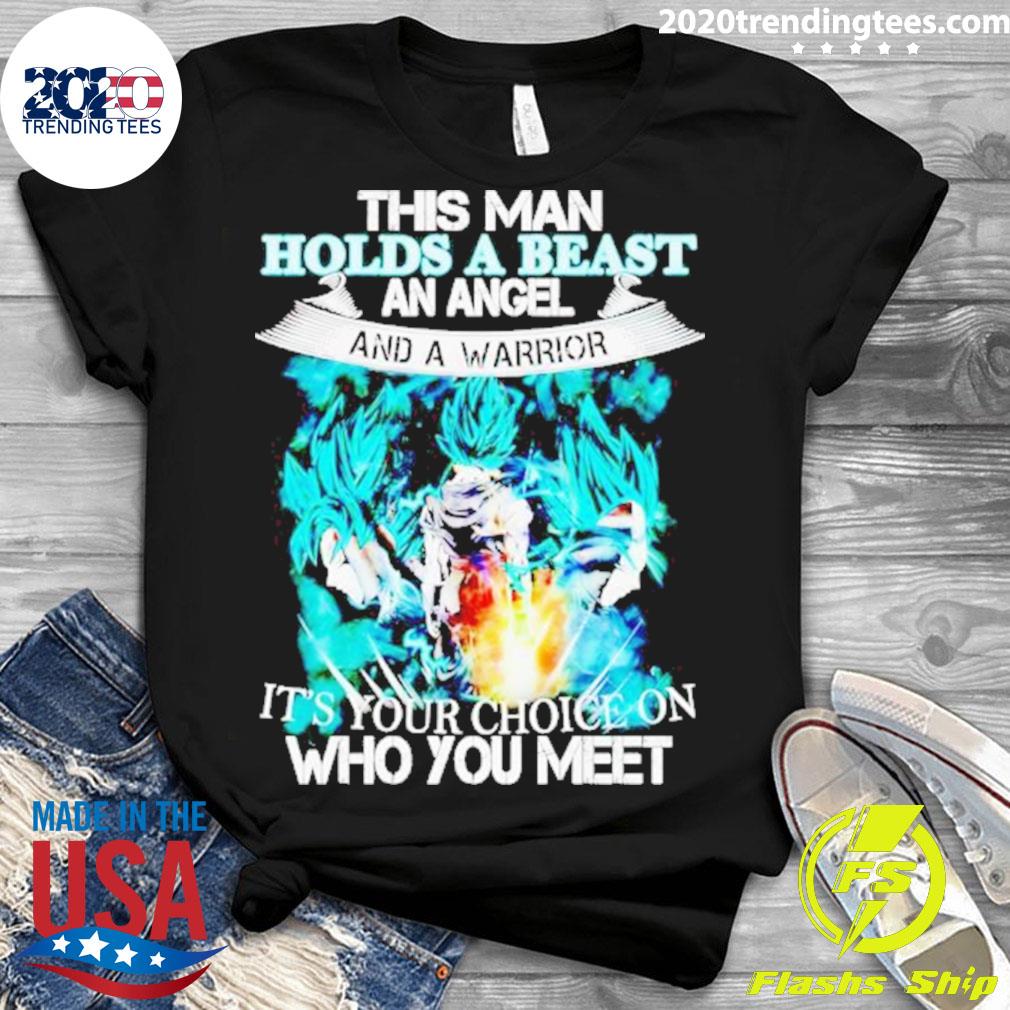 Official this Man Holds A Beast An Angel And Warrior - Adult & Kids T-Shirts, Sweatshirts & Hoodies apparel design preview 3