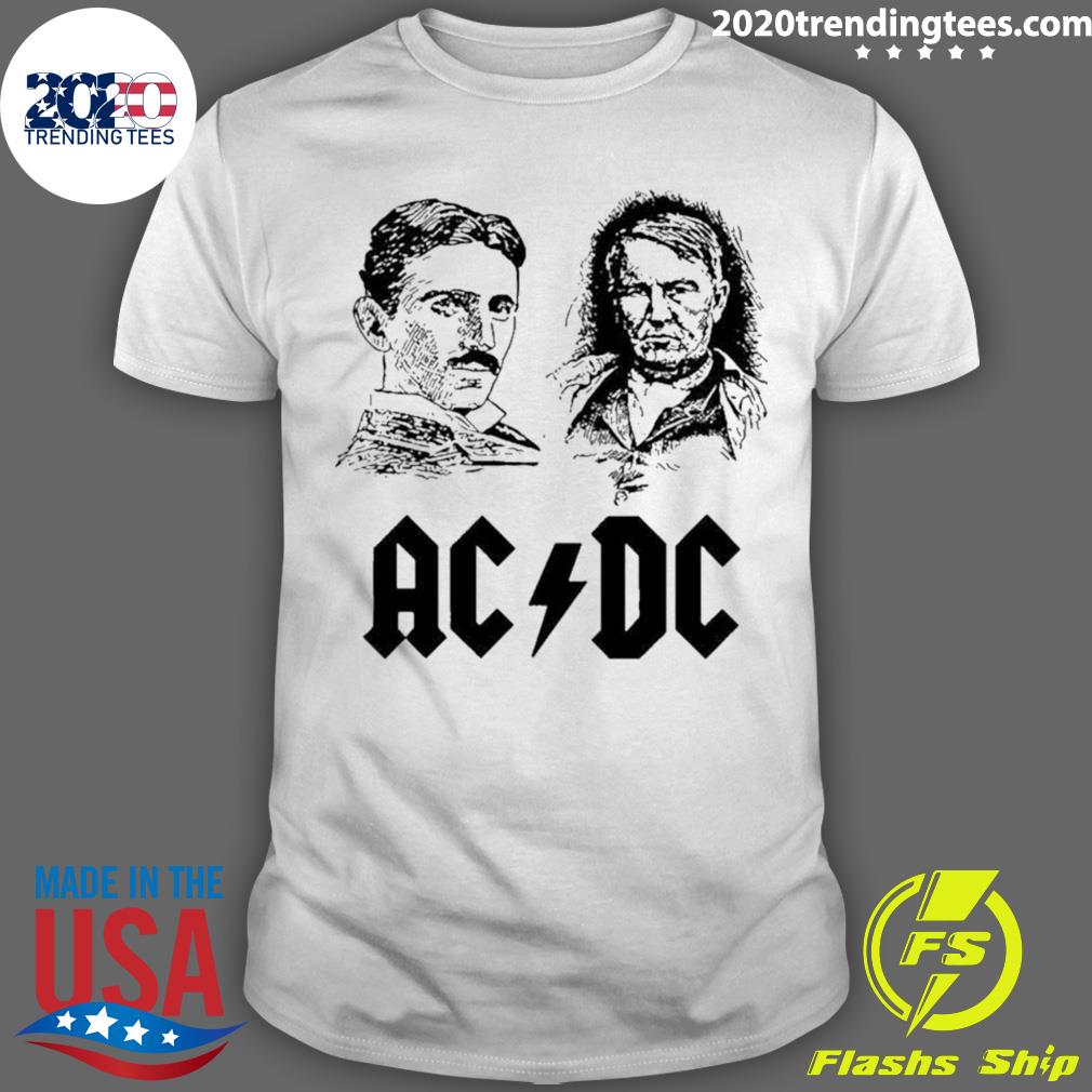 Official thomas Edison Tesla Acdc - Adult & Kids T-Shirts, Sweatshirts & Hoodies apparel design preview 1