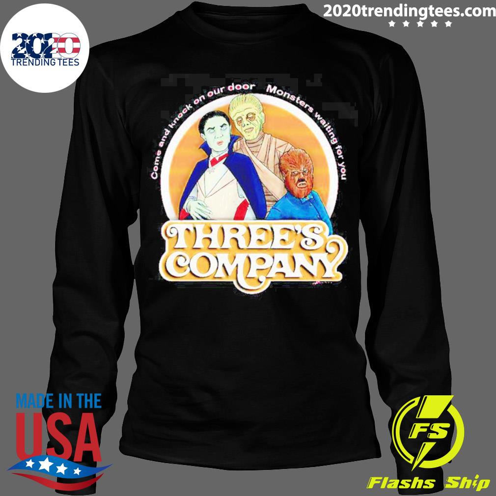 Official three Monsters Three's Company - Adult & Kids T-Shirts, Sweatshirts & Hoodies apparel design preview 4
