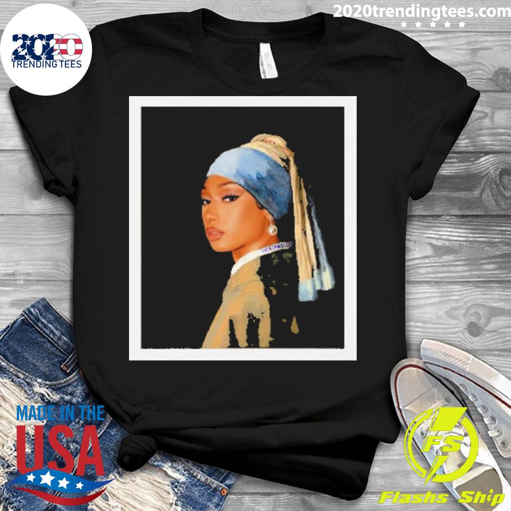 Official tina Snow Hot Girl With A Pearl Earring - Adult & Kids T-Shirts, Sweatshirts & Hoodies apparel design preview 3