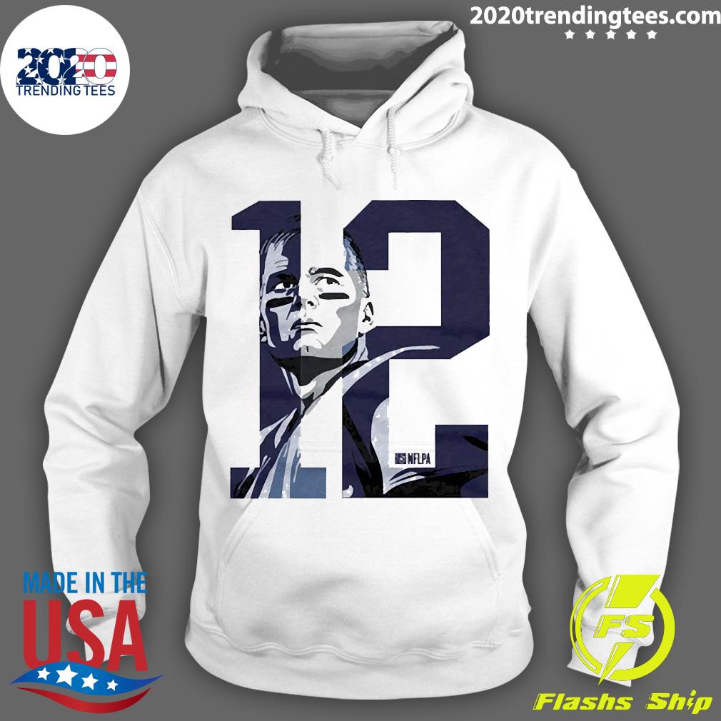 Official Tom Brady 12 New England Vector - Adult & Kids T-Shirts, Sweatshirts & Hoodies apparel design preview 2