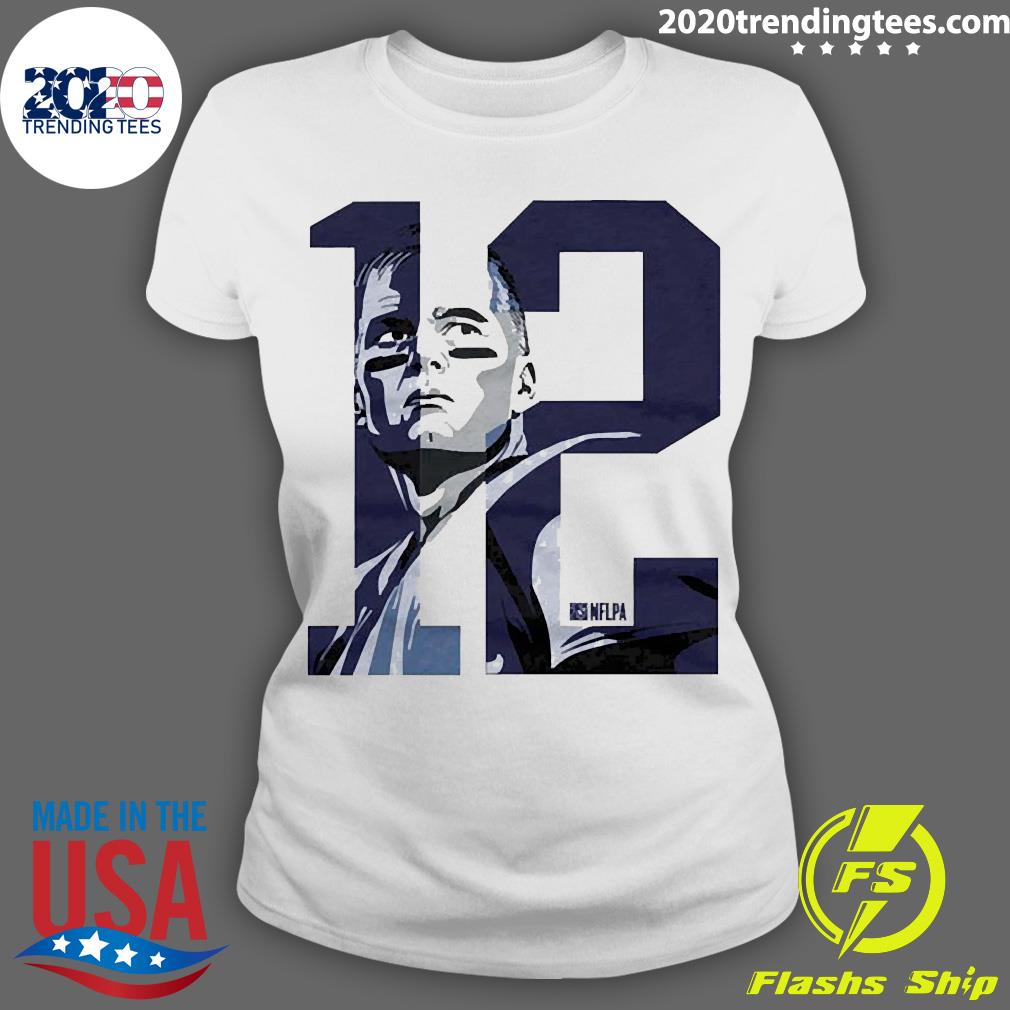 Official Tom Brady 12 New England Vector - Adult & Kids T-Shirts, Sweatshirts & Hoodies apparel design preview 3