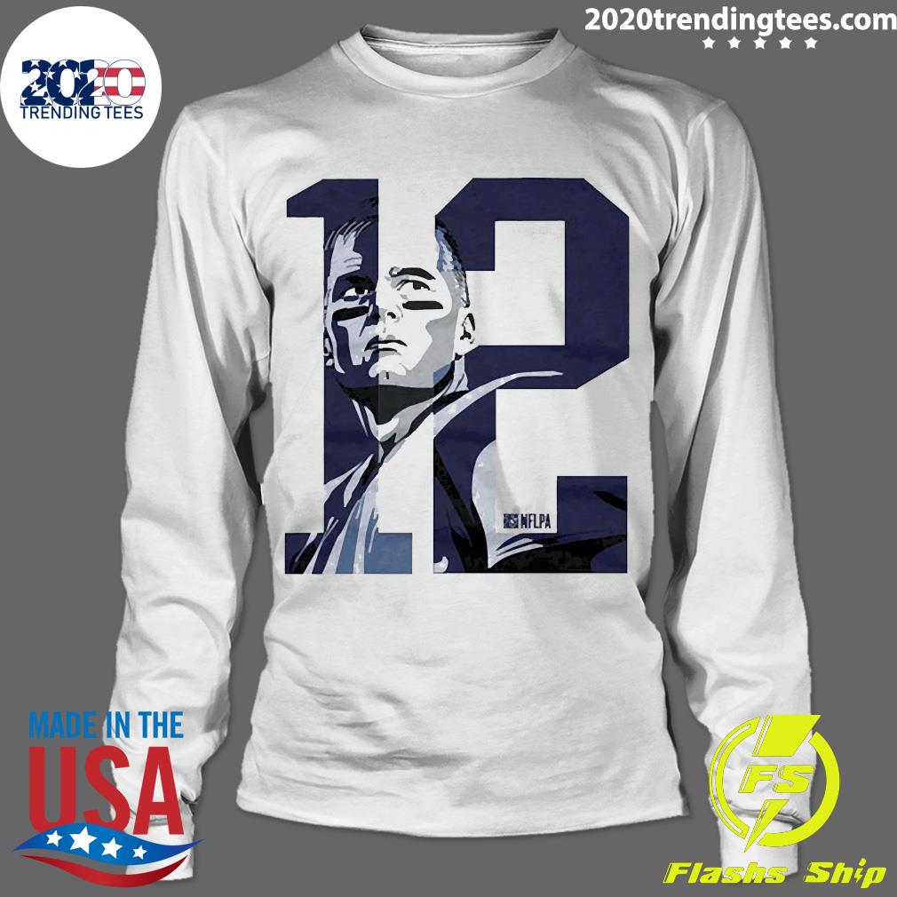 Official Tom Brady 12 New England Vector - Adult & Kids T-Shirts, Sweatshirts & Hoodies apparel design preview 4