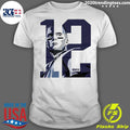 Official Tom Brady 12 New England Vector - Adult & Kids T-Shirts, Sweatshirts & Hoodies apparel design preview 1