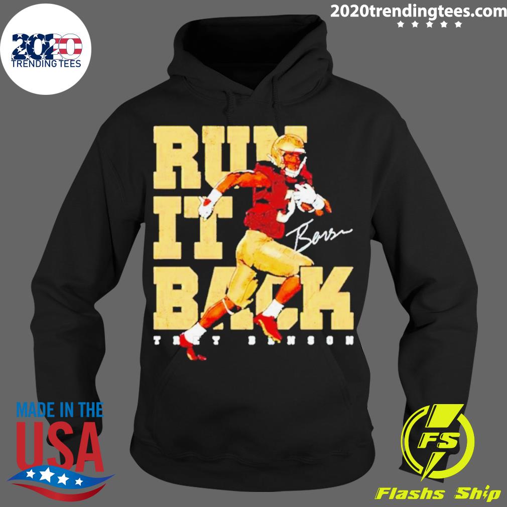 Official trey Benson Store Run It Back - Adult & Kids T-Shirts, Sweatshirts & Hoodies apparel design preview 2