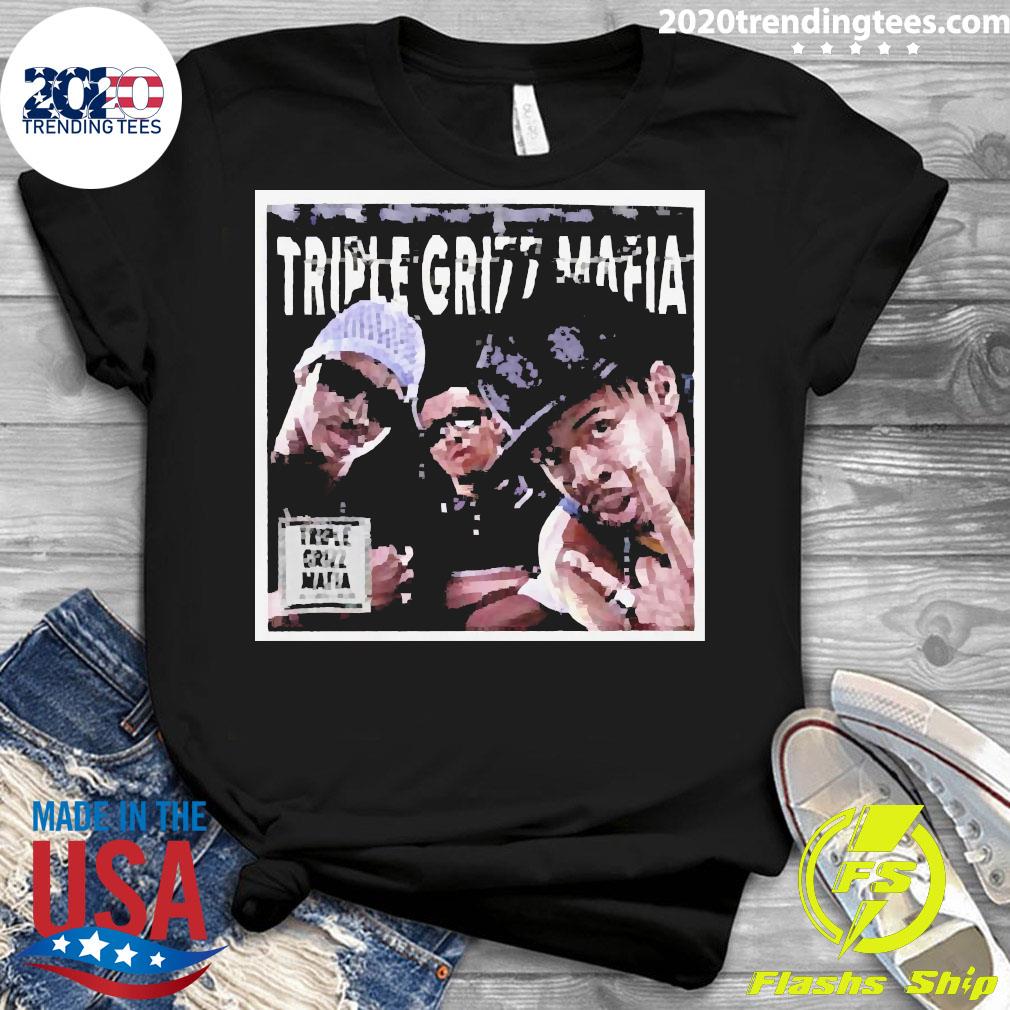 Official triple Grizz Mafia - Adult & Kids T-Shirts, Sweatshirts & Hoodies apparel design preview 3