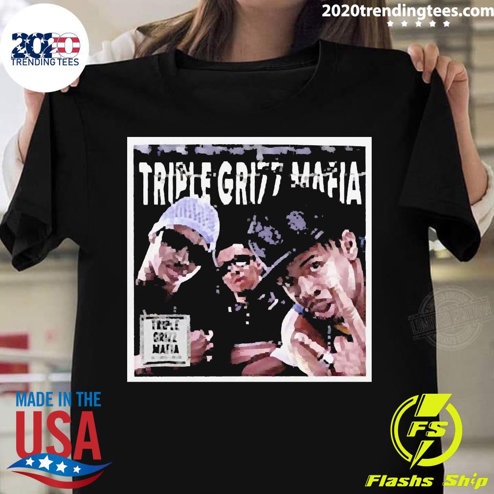 Official triple Grizz Mafia - Adult & Kids T-Shirts, Sweatshirts & Hoodies apparel design preview 1