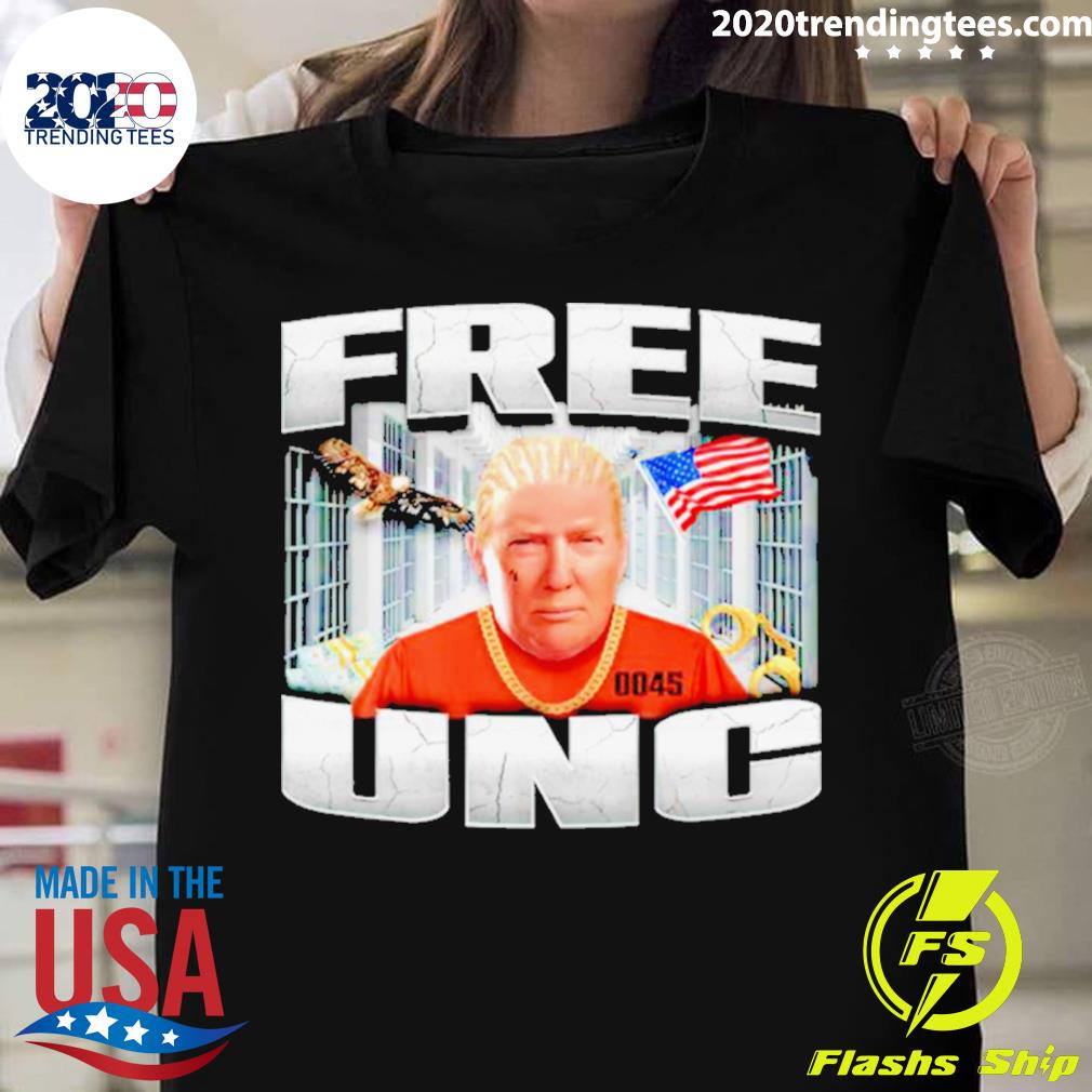 Official trump Mugshot Free Unc - Adult & Kids T-Shirts, Sweatshirts & Hoodies apparel design preview 1