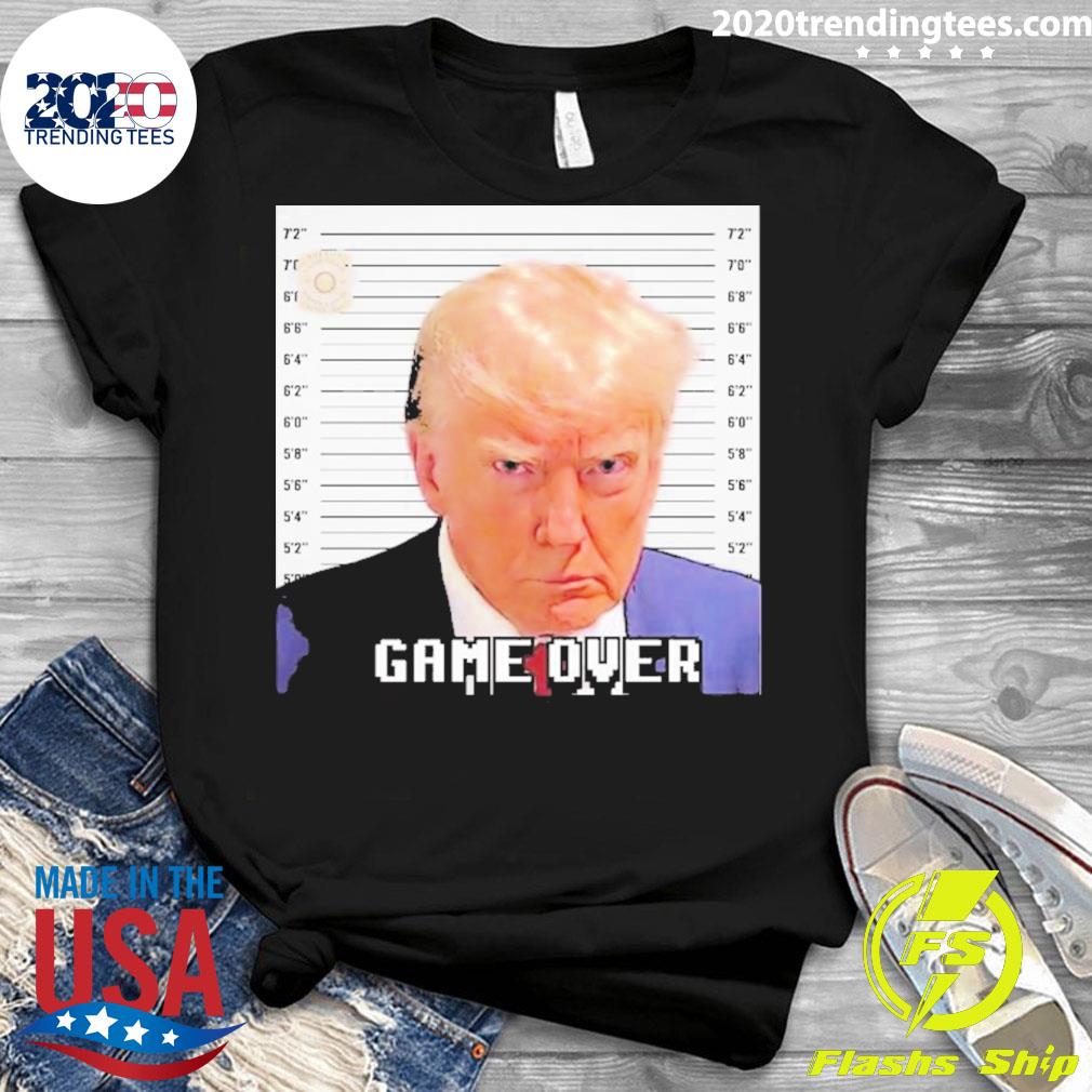 Official trump Mugshot Game Over - Adult & Kids T-Shirts, Sweatshirts & Hoodies apparel design preview 3