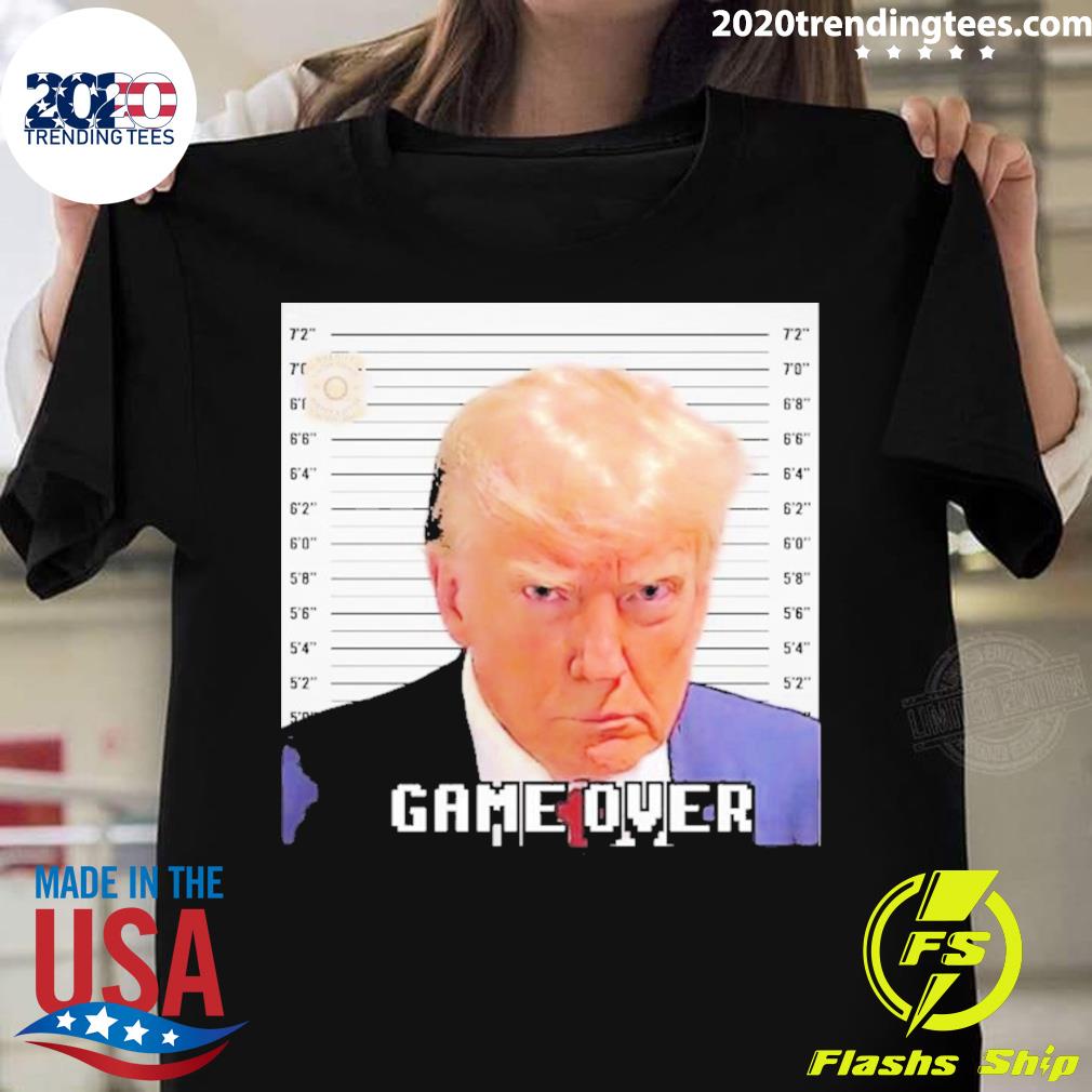 Official trump Mugshot Game Over - Adult & Kids T-Shirts, Sweatshirts & Hoodies apparel design preview 1