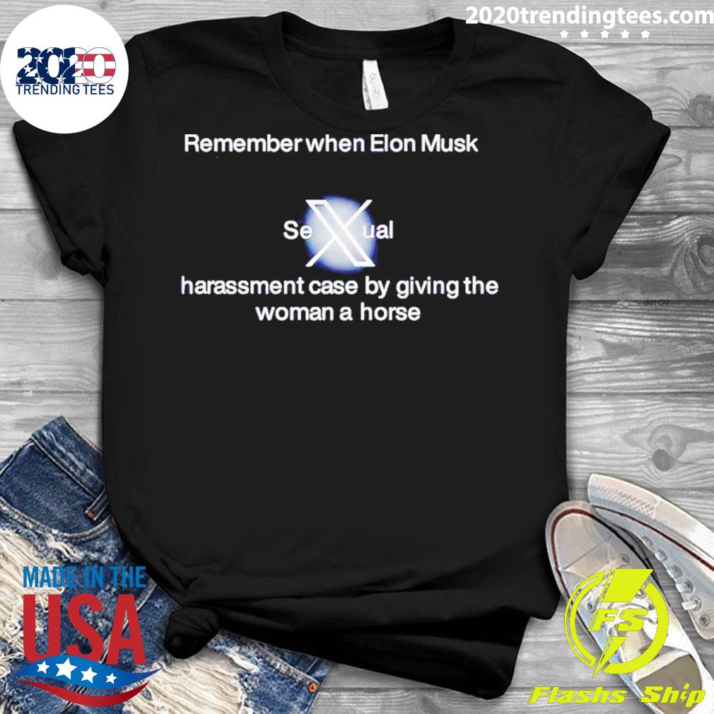 Official twitter Remember When Elon Musk Sexual - Adult & Kids T-Shirts, Sweatshirts & Hoodies apparel design preview 3