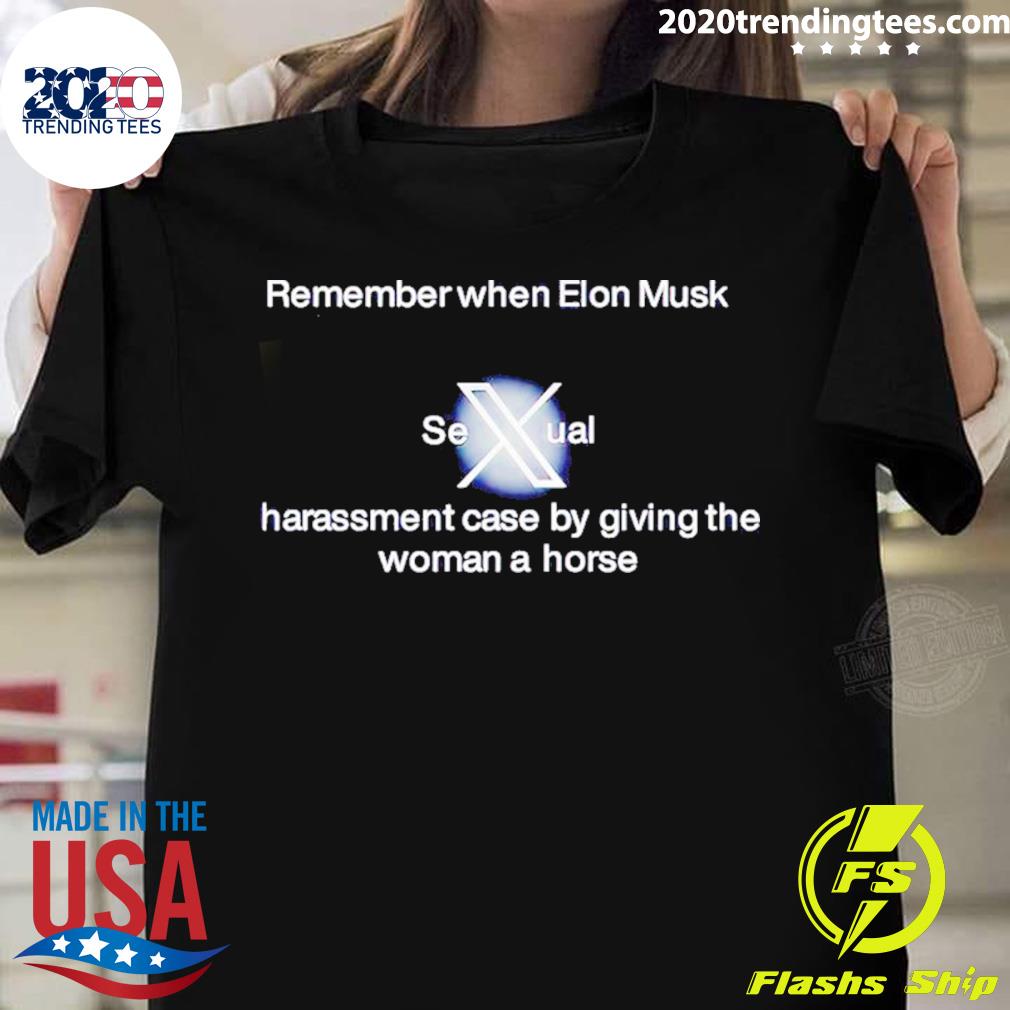 Official twitter Remember When Elon Musk Sexual - Adult & Kids T-Shirts, Sweatshirts & Hoodies apparel design preview 1
