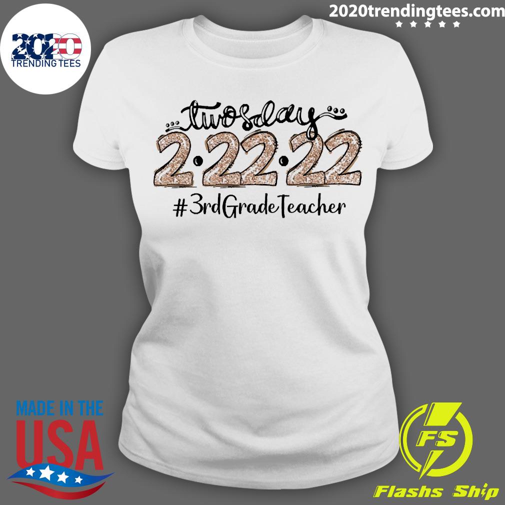 Official twosday 2-22-22 3rd Grade Teacher - Adult & Kids T-Shirts, Sweatshirts & Hoodies apparel design preview 3