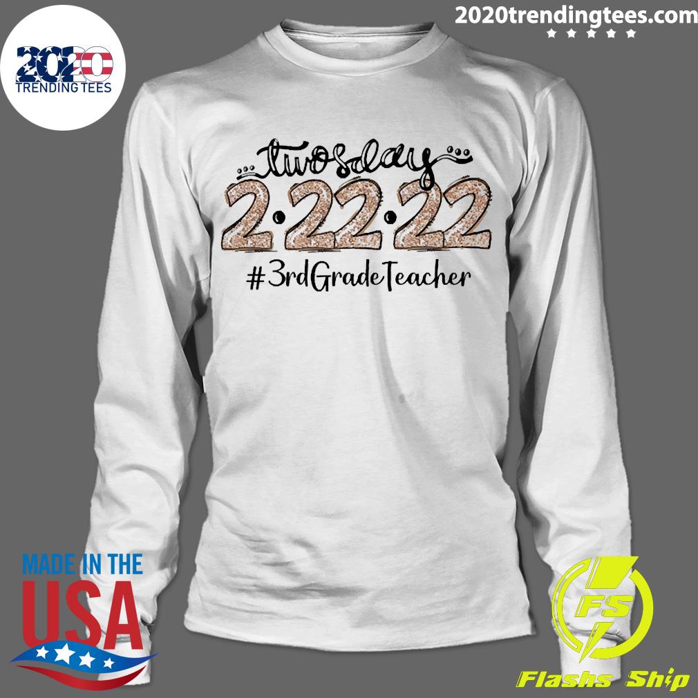 Official twosday 2-22-22 3rd Grade Teacher - Adult & Kids T-Shirts, Sweatshirts & Hoodies apparel design preview 4