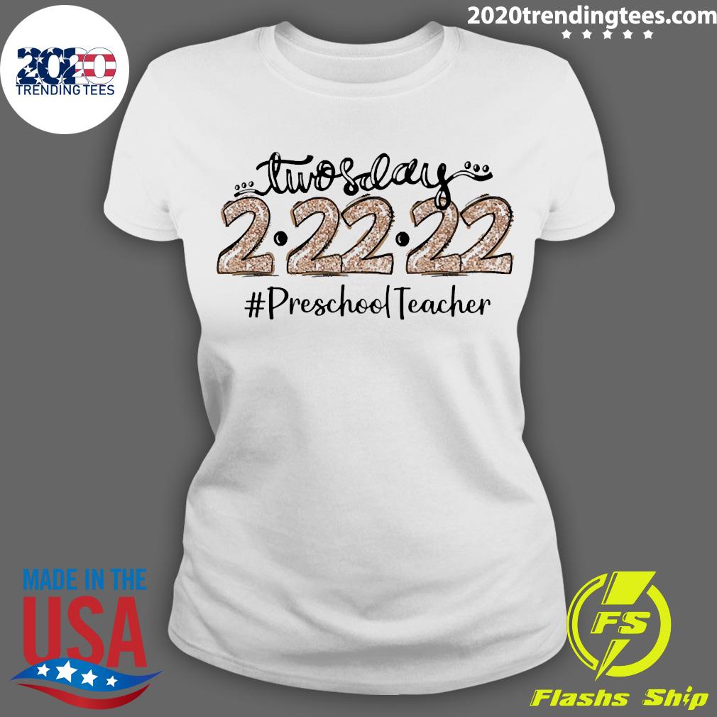 Official twosday 2-22-22 Preschool Teacher - Adult & Kids T-Shirts, Sweatshirts & Hoodies apparel design preview 3