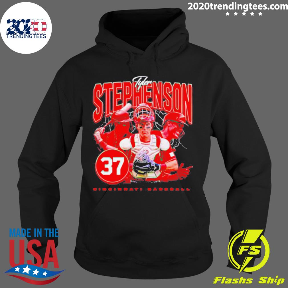 Official tyler Stephenson Cincinnati Baseball Picture - Adult & Kids T-Shirts, Sweatshirts & Hoodies apparel design preview 2