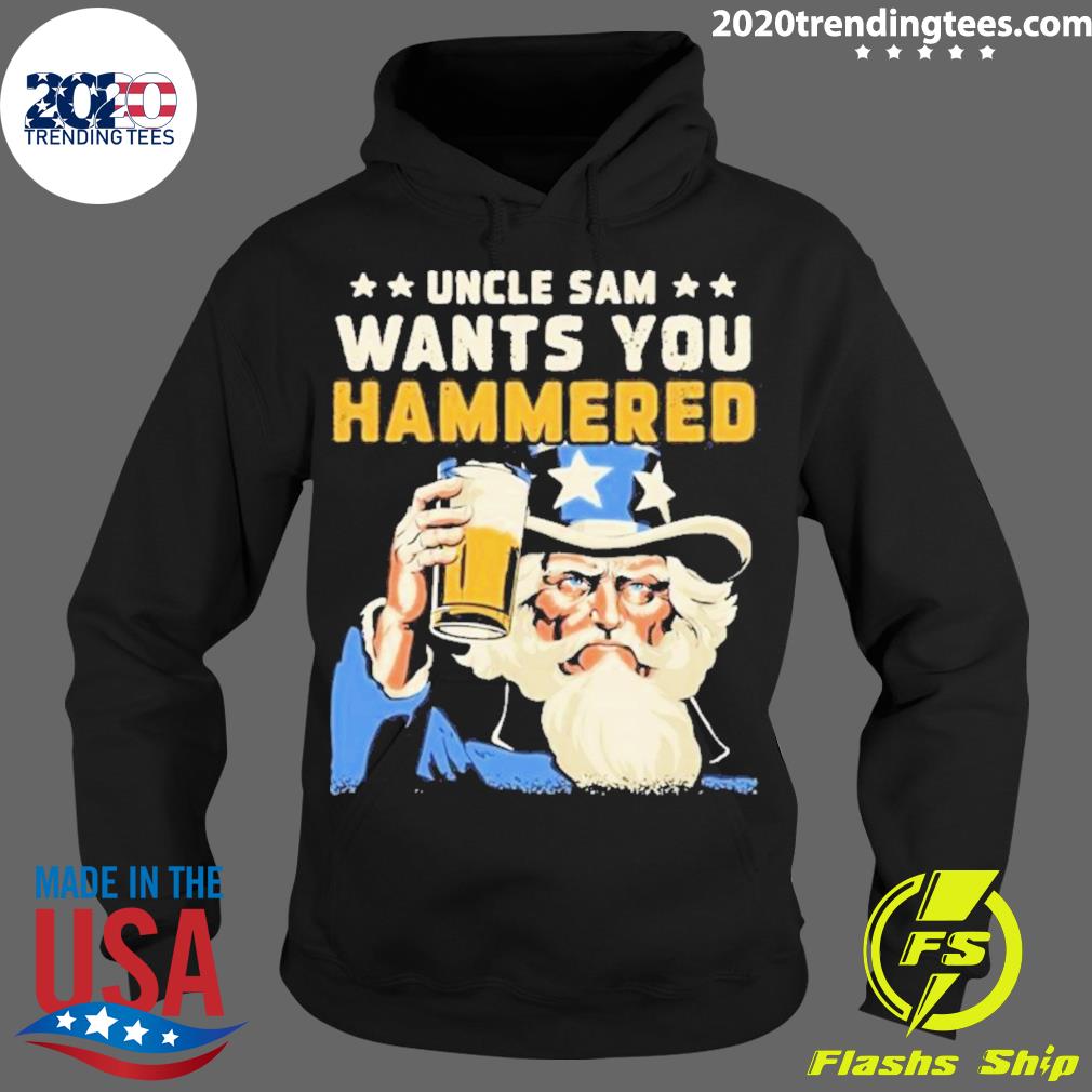 Official uncle Sam Wants You Hammered Beer - Adult & Kids T-Shirts, Sweatshirts & Hoodies apparel design preview 2