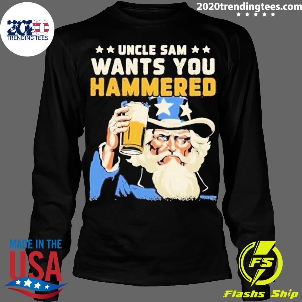 Official uncle Sam Wants You Hammered Beer - Adult & Kids T-Shirts, Sweatshirts & Hoodies apparel design preview 4