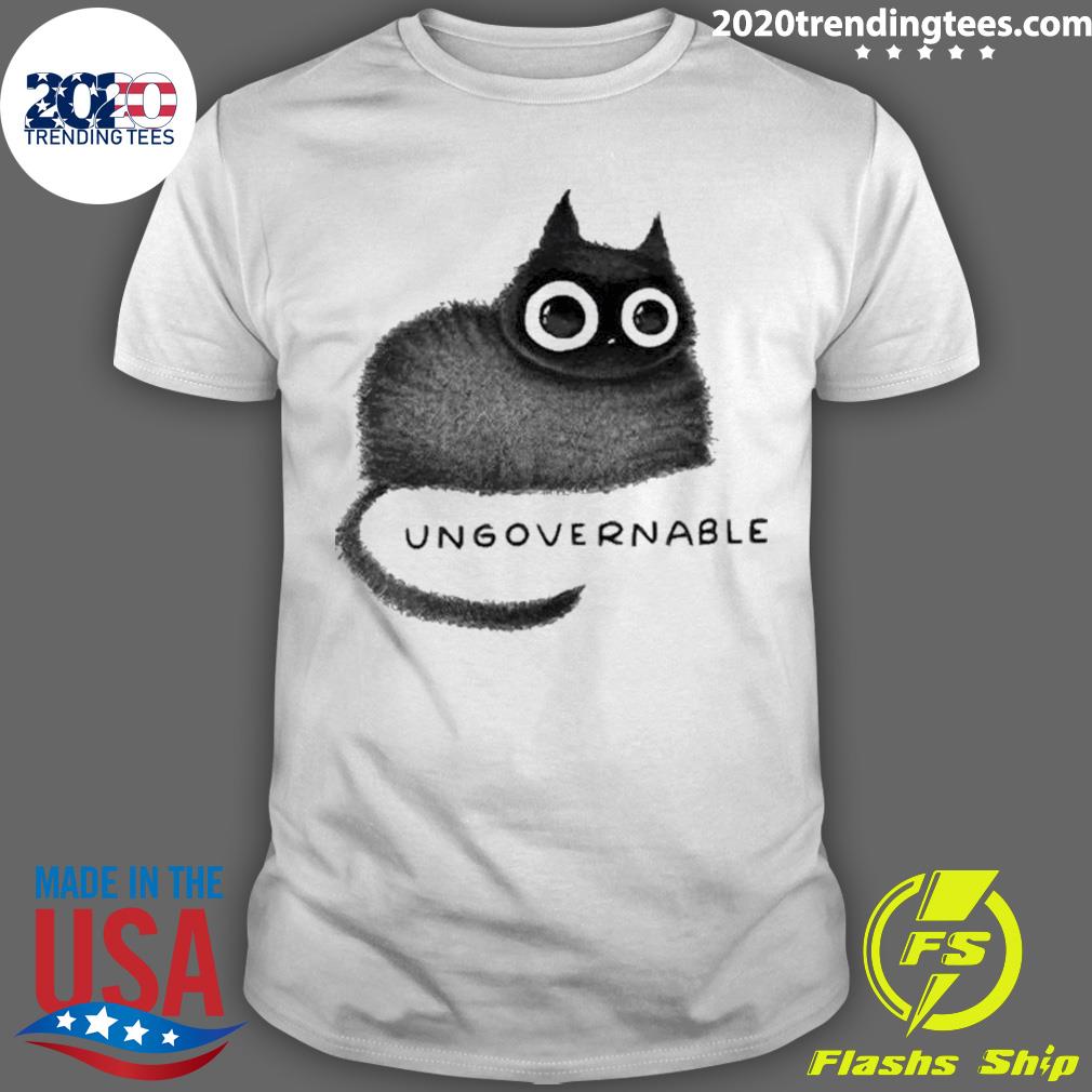 Official ungovernable Cat - Adult & Kids T-Shirts, Sweatshirts & Hoodies apparel design preview 1