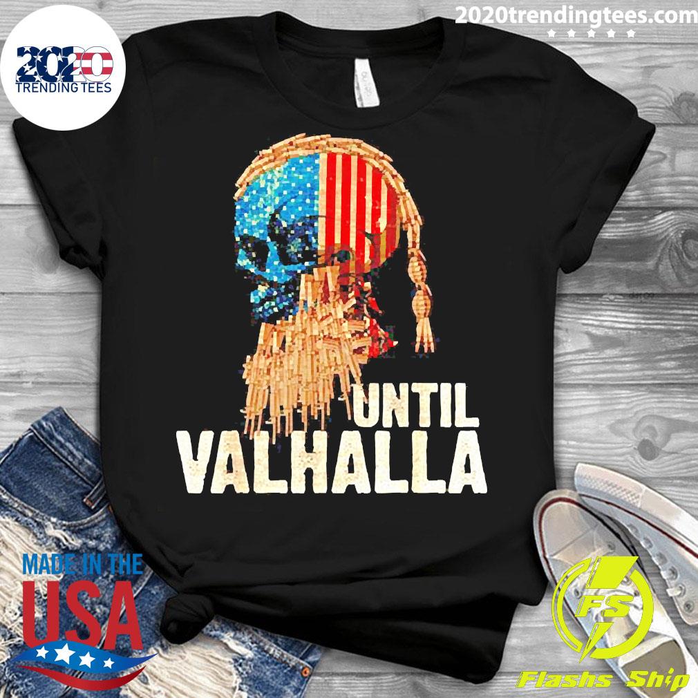 Official until Valhalla Viking US Flag - Adult & Kids T-Shirts, Sweatshirts & Hoodies apparel design preview 3