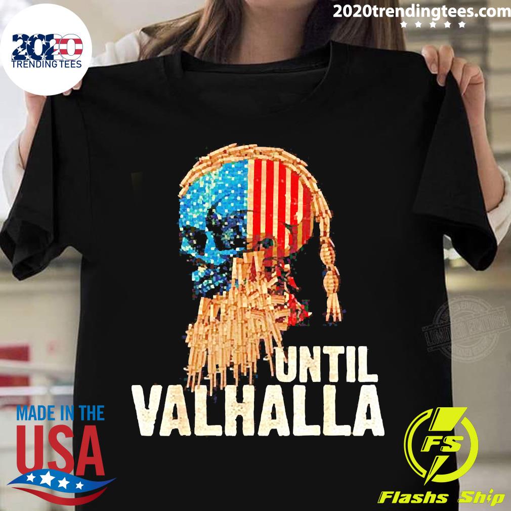 Official until Valhalla Viking US Flag - Adult & Kids T-Shirts, Sweatshirts & Hoodies apparel design preview 1