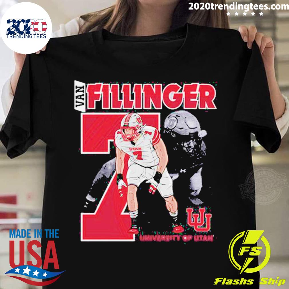 Official utah Utes Van Fillinger 2023 NCAA Football - Adult & Kids T-Shirts, Sweatshirts & Hoodies apparel design preview 1